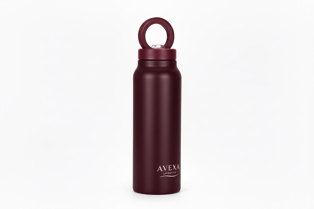 Avexa 750ml Matte Black Insulated Water Bottle